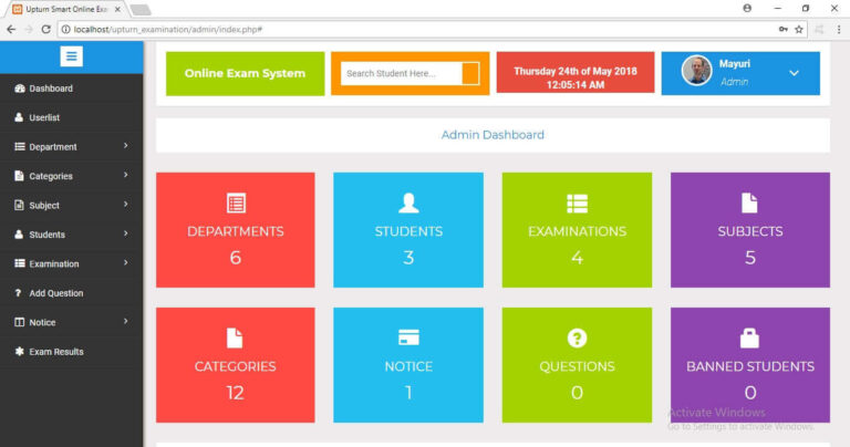 Online Examination System Project In Php MYSQL